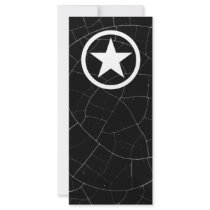 Black and White Army Star Customized Rack Card