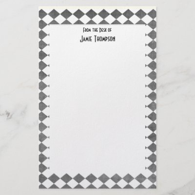 Black and White Art Deco Stationery