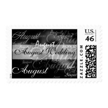 Black And White August Wedding Postage postage by TDSwhite Black And White August Wedding Postage postage