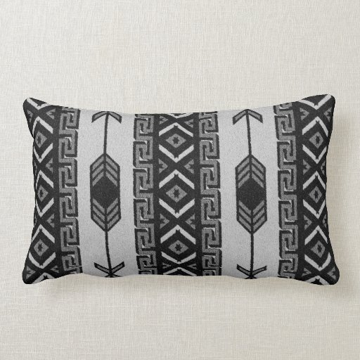 Black And White Aztec Pattern Southwest Tribal Throw Pillow Zazzle
