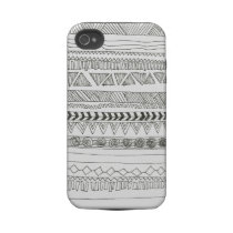 Black and White Aztec Tribal Print