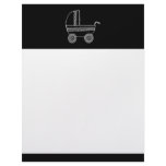 Black and White Baby Stroller. Custom Letterhead