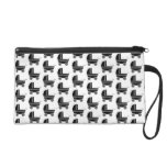 Black and White Baby Stroller Pattern. Wristlet Clutches