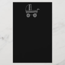 Black and White Baby Stroller. Personalized Flyer