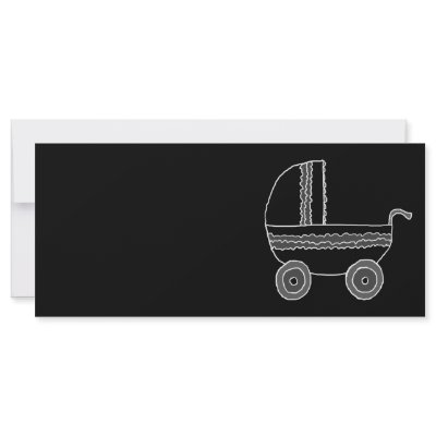 Black and White Baby Stroller. Customized Rack Card by Graphics_By_Metarla