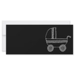 Black and White Baby Stroller. Customized Rack Card