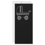 Black and White Baby Stroller. Customized Rack Card