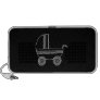 Black and White Baby Stroller. Laptop Speakers