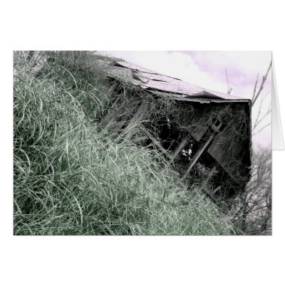 Black and white barn scene card by Kcstore