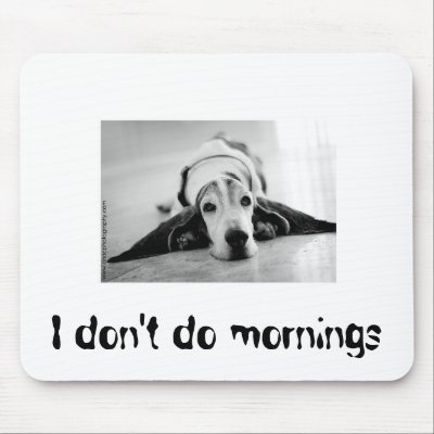 Black and White Basset Hound Mousepad