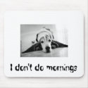 Black and White Basset Hound Mousepad