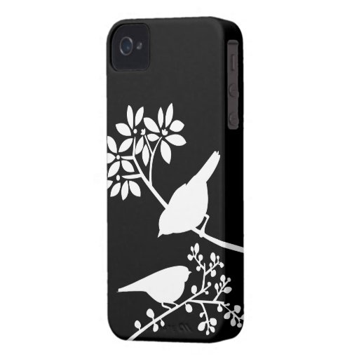Black and White Birds Custom iPhone Case iPhone 4 Case-Mate Case