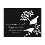 Black and White Birds Moving Announcements postcards