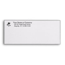 Black and White Black Lab Puppy image Envelope