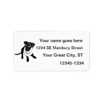 Black and White Black Lab Puppy image Personalized Address Label