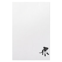 Black and White Black Lab Puppy image Custom Stationery