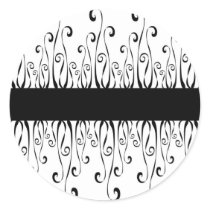 Black and White Blank Sticker
