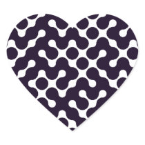 black and white blobs heart sticker