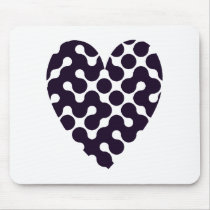 black and white blobs mousepad