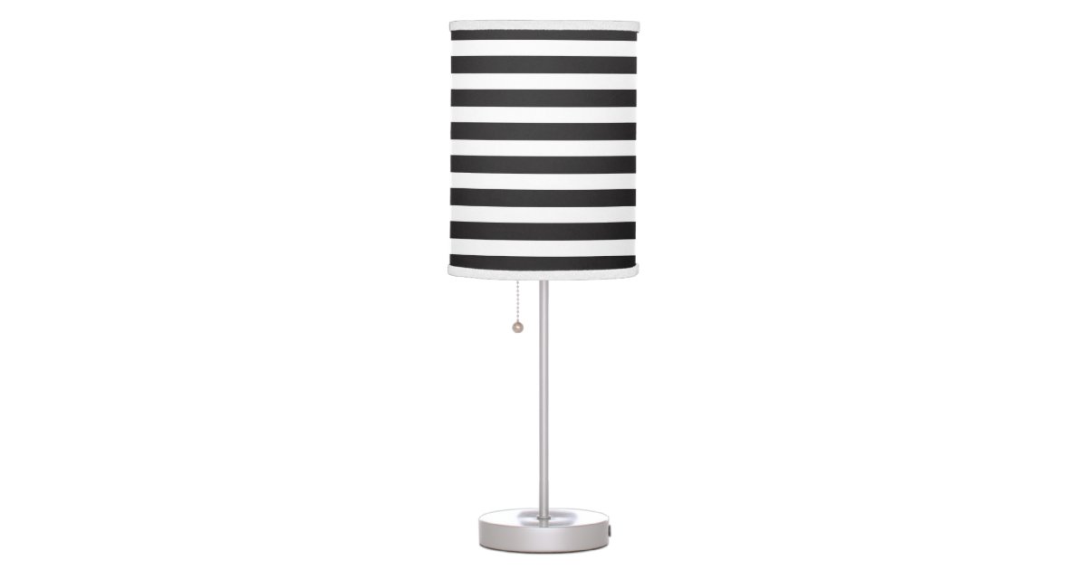 Black and White Bold Stripe Lamp Zazzle