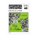 Black and White Bouquet postage