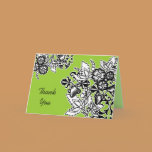 Black and White Bouquet Thank You cards