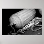 Black and White Bouy Poster