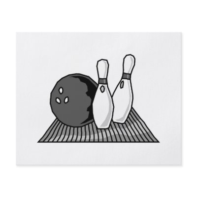 black and white bowling alley design personalized flyer by sports_shop