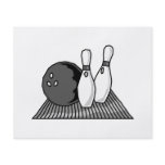 black and white bowling alley design flyers