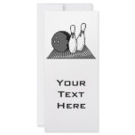 black and white bowling alley design rack cards
