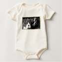 Black and white boxer pup baby onesie t-shirts by ritmoboxer Black and white boxer pup baby onesie t-shirts