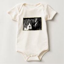 Black and white boxer pup baby t-shirts by ritmoboxer Black and white boxer pup baby t-shirts