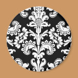 Black and White Brocade magnets