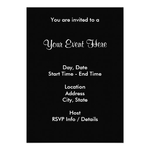 Black and White Bubble Party Invitation Template