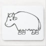Black and White Buffalo in Sketch Form Mouse Pad
