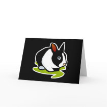 black and white bunny rabbit cards