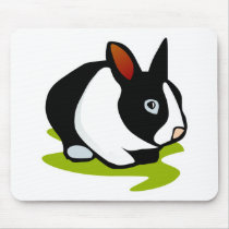 black and white bunny rabbit mousepads by doonidesignsanimals black and white bunny rabbit mousepads