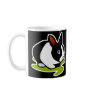 black and white bunny rabbit mug