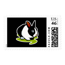 black and white bunny rabbit stamps