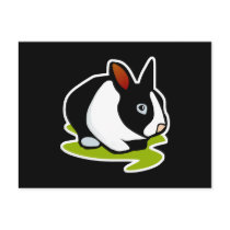 black and white bunny rabbit postcards by doonidesignsanimals black and white bunny rabbit postcards