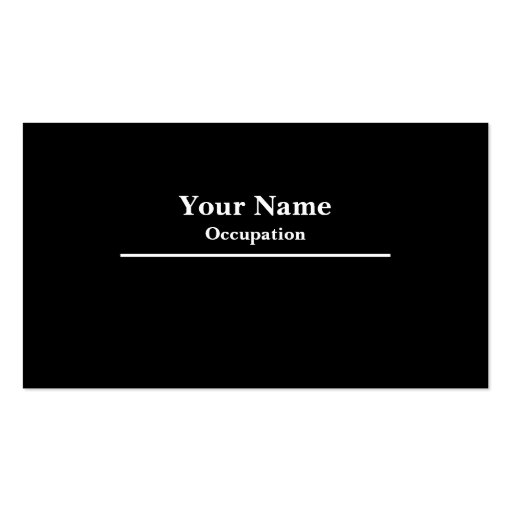 Black and White Business Card Template (back side)