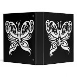 Black and White Butterfly 3 Ring Binders