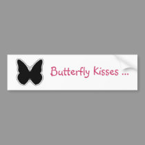 Black and White Butterfly bumper stickers