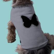 Black and White Butterfly pet clothing