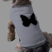 Black and White Butterfly pet clothing