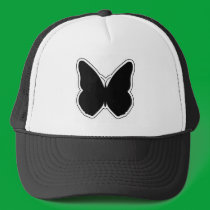 Black and White Butterfly hats by DonnaSK Black and White Butterfly hats