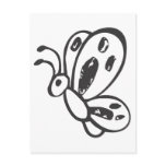 Black and White Butterfly in Sketch Form Postcards