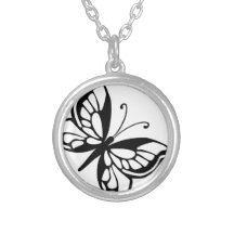 Black and White Butterfly Jewelry