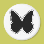 Black and White Butterfly magnets