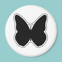 Black and White Butterfly magnets